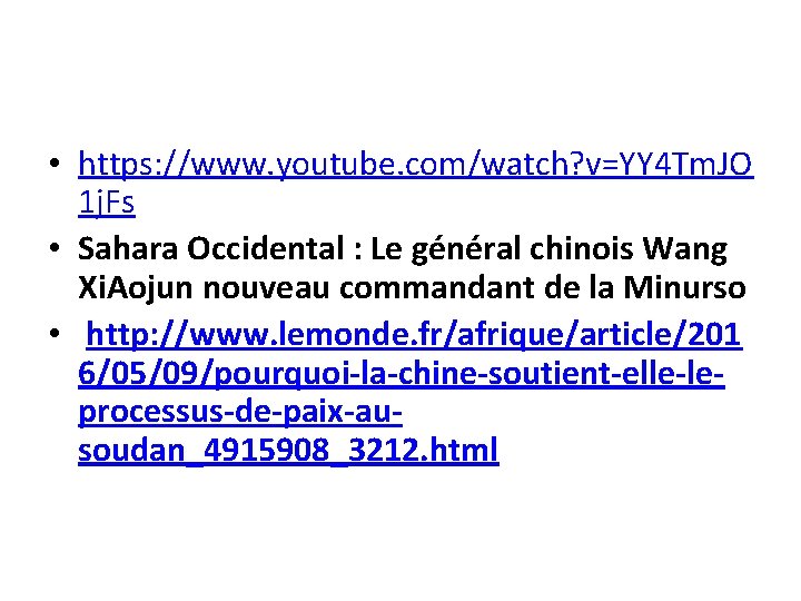  • https: //www. youtube. com/watch? v=YY 4 Tm. JO 1 j. Fs •