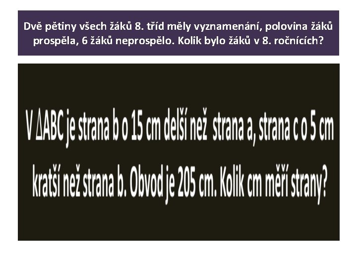 Dvě pětiny všech žáků 8. tříd měly vyznamenání, polovina žáků prospěla, 6 žáků neprospělo.