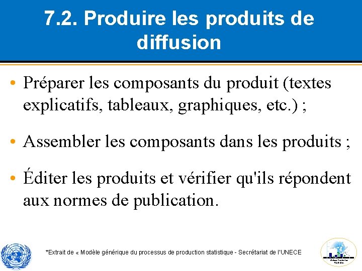 7. 2. Produire les produits de diffusion • Préparer les composants du produit (textes