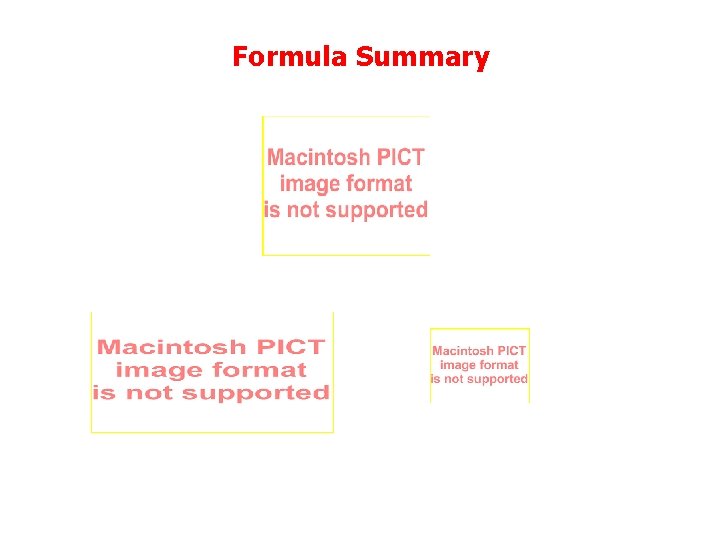 Formula Summary 