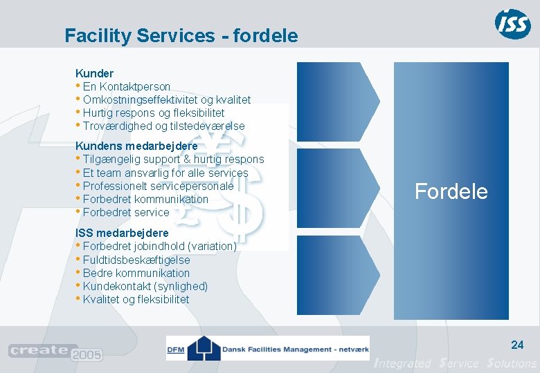 Facility Services - fordele Kunder • En Kontaktperson • Omkostningseffektivitet og kvalitet • Hurtig