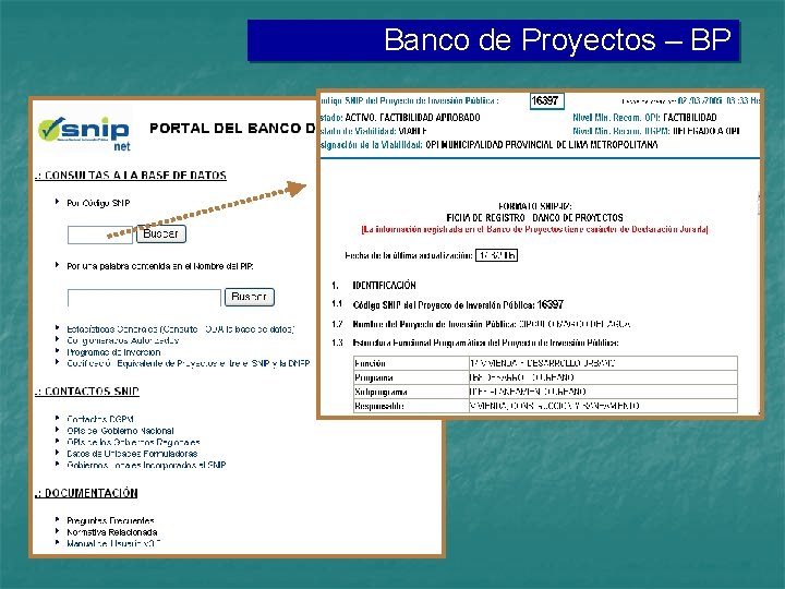 Banco de Proyectos – BP 