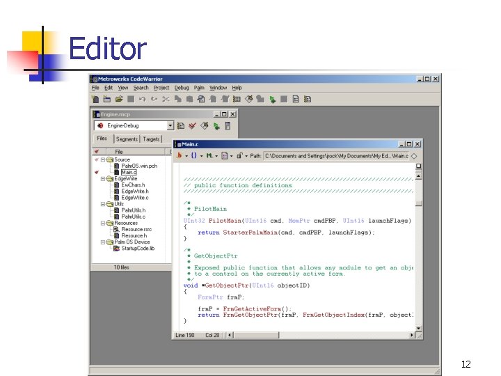 Editor 12 