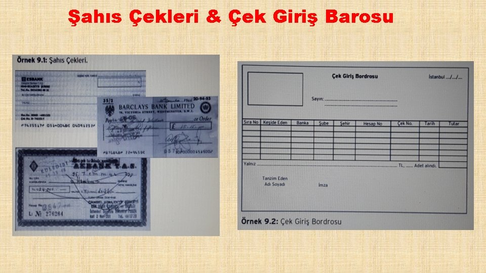 Şahıs Çekleri & Çek Giriş Barosu 