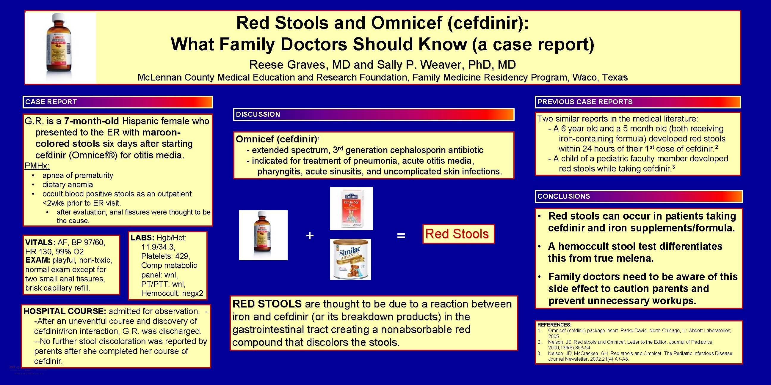 Red Stools and Omnicef (cefdinir): What Family Doctors Should Know (a case report) Reese