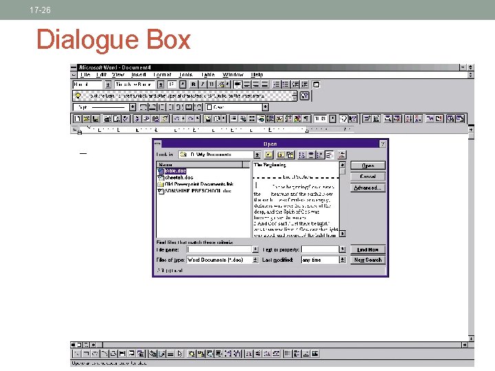 17 -26 Dialogue Box 17 -26 Dialogue Box