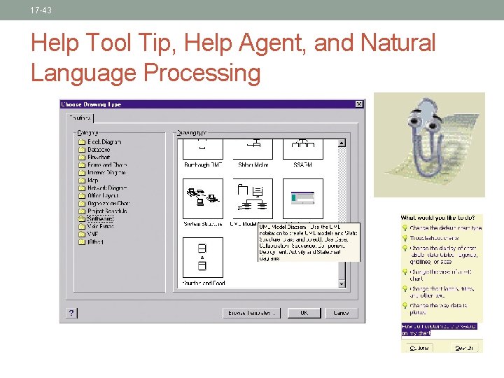 17 -43 Help Tool Tip, Help Agent, and Natural Language Processing 17 -43 Help Tool Tip, Help Agent, and Natural Language Processing
