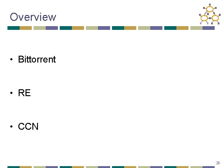 Overview • Bittorrent • RE • CCN 26 