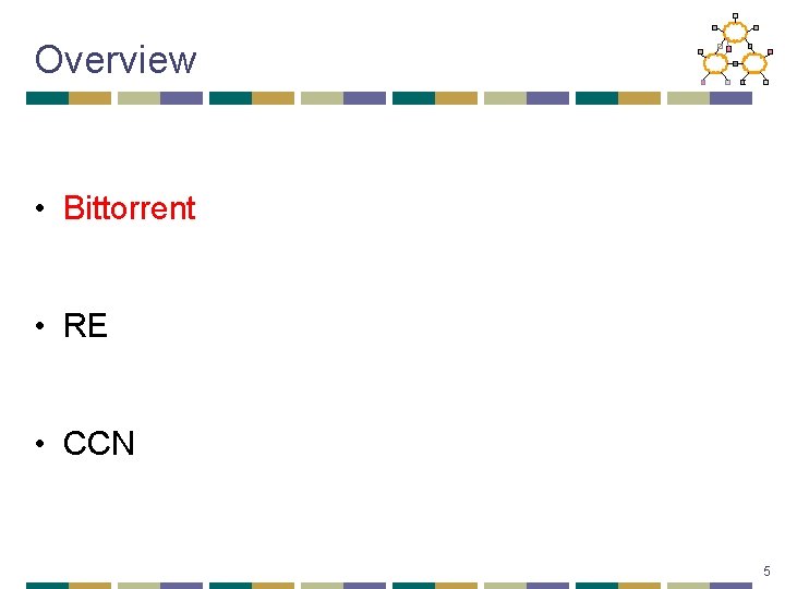 Overview • Bittorrent • RE • CCN 5 