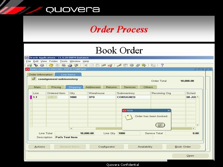 Order Process Book Order Quovera Confidential 37 