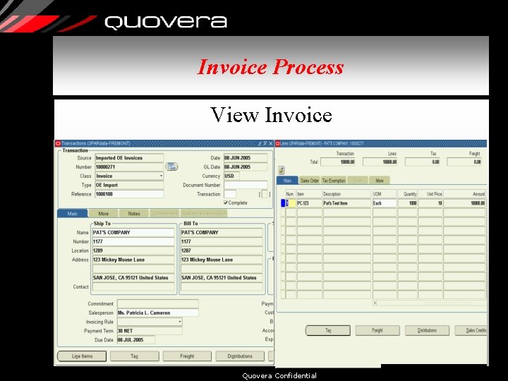 Invoice Process View Invoice Quovera Confidential 43 