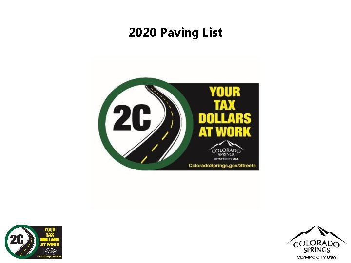 2020 Paving List 