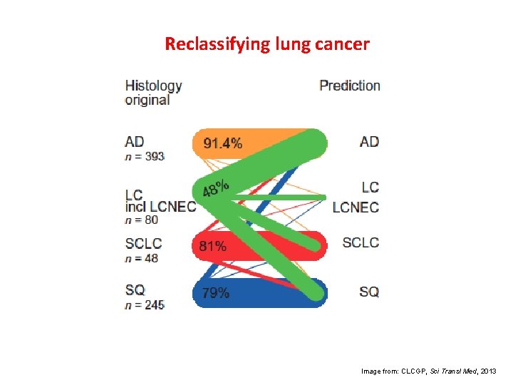 Reclassifying lung cancer Image from: CLCGP, Sci Transl Med, 2013 