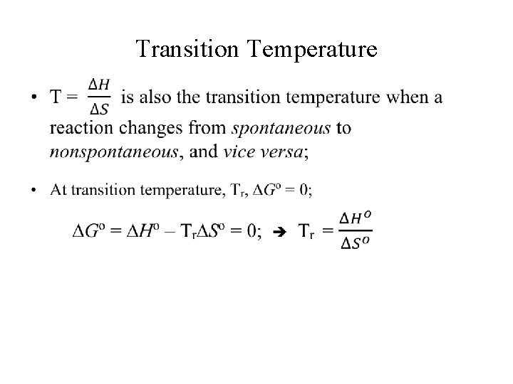Transition Temperature • 