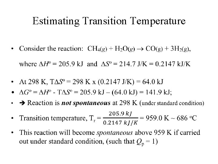 Estimating Transition Temperature • 