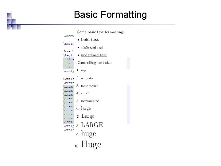 Basic Formatting 