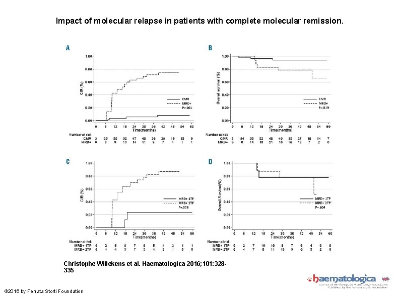 Impact of molecular relapse in patients with complete molecular remission. Christophe Willekens et al.