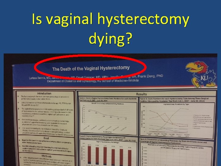 Is vaginal hysterectomy dying? 