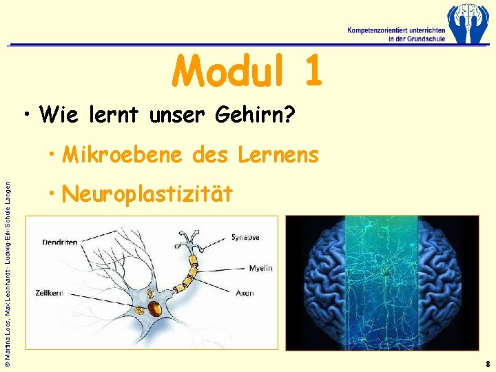 Modul 1 • Wie lernt unser Gehirn? © Martina Loos, Max Leonhardt - Ludwig-Erk-Schule