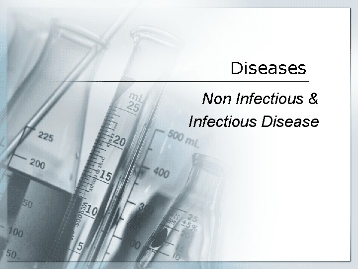 Diseases Non Infectious & Infectious Disease 