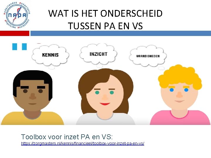 WAT IS HET ONDERSCHEID TUSSEN PA EN VS Toolbox voor inzet PA en VS: