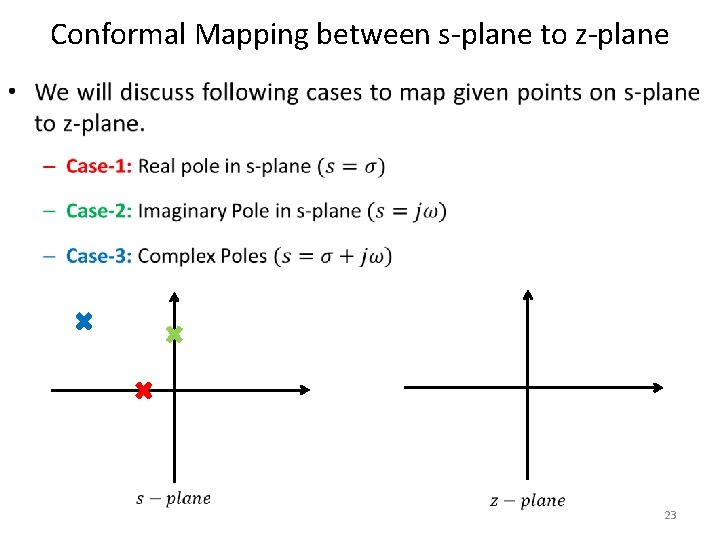 Conformal Mapping between s-plane to z-plane • 23 Conformal Mapping between s-plane to z-plane • 23