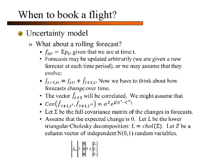 When to book a flight? n 