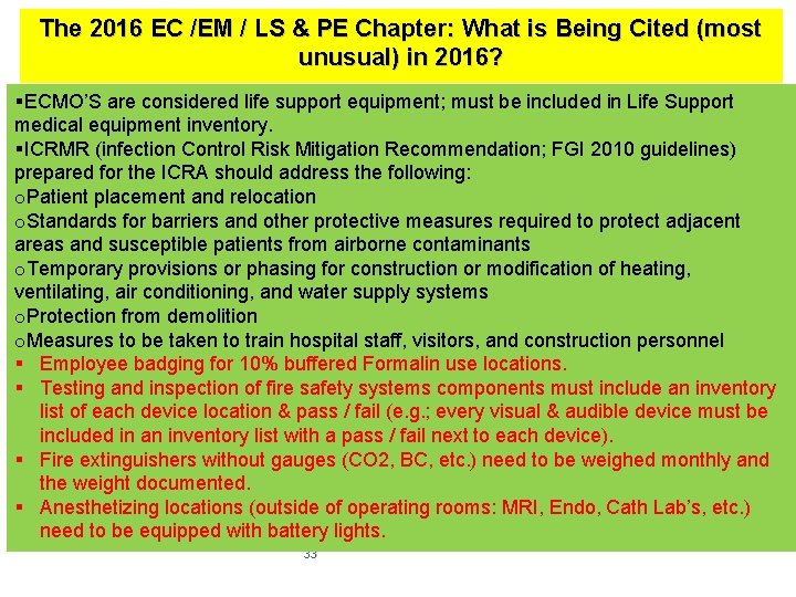 The 2016 EC /EM / LS & PE Chapter: What is Being Cited (most
