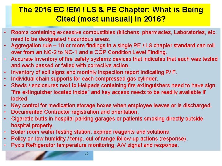 The 2016 EC /EM / LS & PE Chapter: What is Being Cited (most