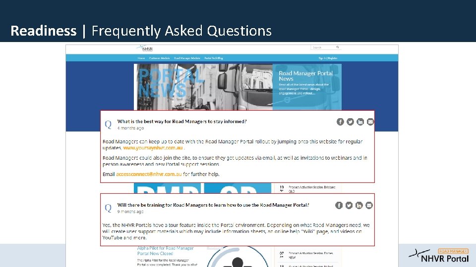 Readiness | Frequently Asked Questions 