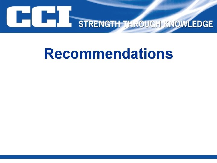 Recommendations 