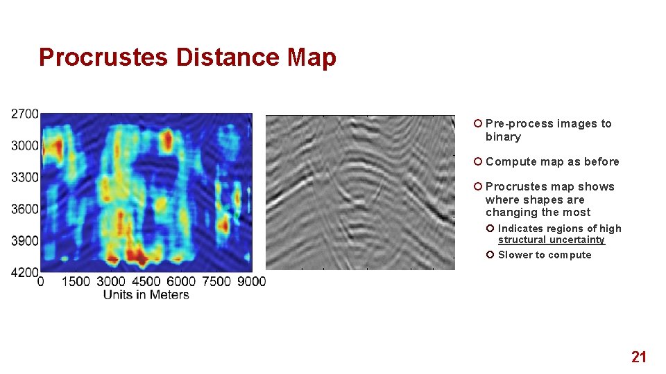 Procrustes Distance Map ¡ Pre-process images to binary ¡ Compute map as before ¡