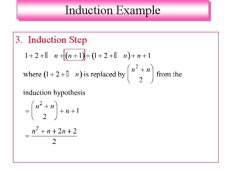 Induction Example 3. Induction Step 
