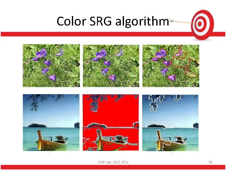 Color SRG algorithm DISP Lab, GICE, NTU 30 