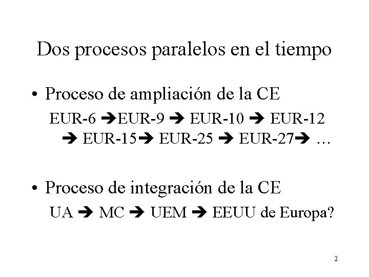 LA UNIN EUROPEA TEMA 2 ORIGEN Y EVOLUCIN