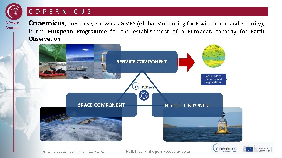 COPERNICUS Climate Change Copernicus, previously known as GMES (Global Monitoring for Environment and Security),