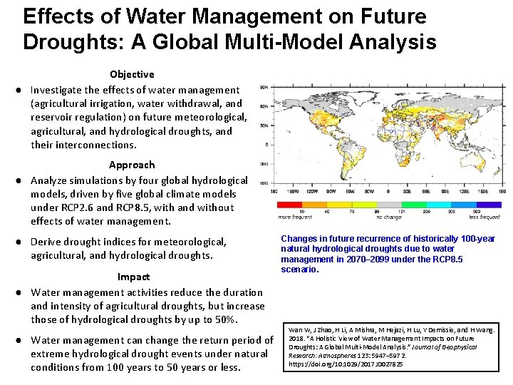 Effects of Water Management on Future Droughts A