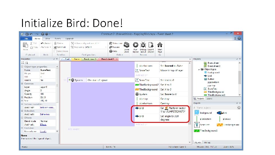 Initialize Bird: Done! 