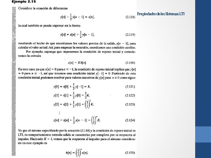 Propiedades de los Sistemas LTI 