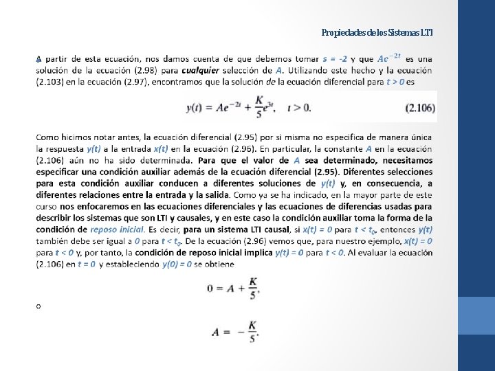 Propiedades de los Sistemas LTI • 