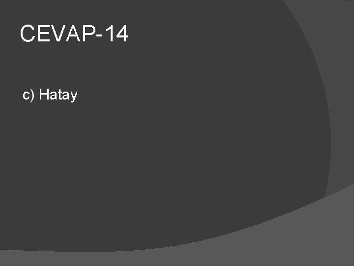 CEVAP-14 c) Hatay 