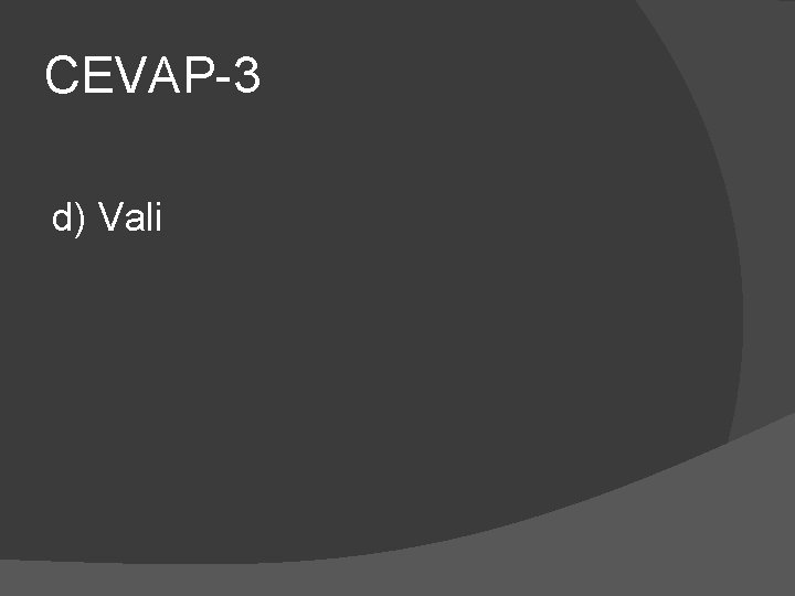 CEVAP-3 d) Vali 