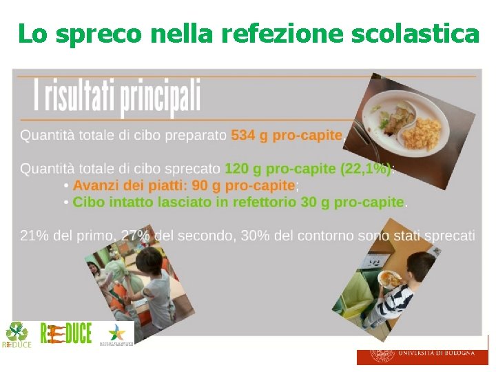 Lo spreco nella refezione scolastica 