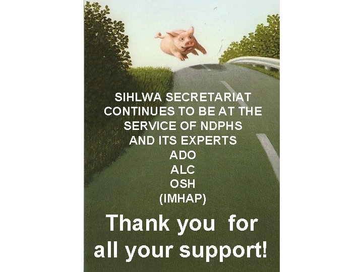 SIHLWA SECRETARIAT CONTINUES TO BE AT THE SERVICE OF NDPHS AND ITS EXPERTS ADO