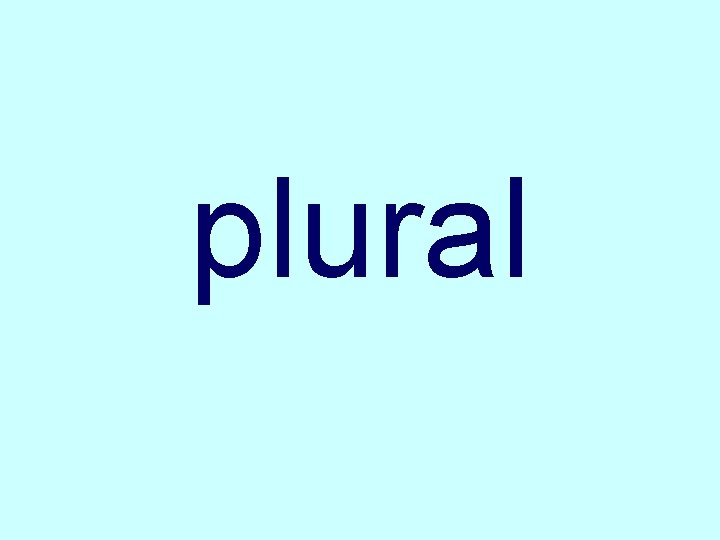 plural 