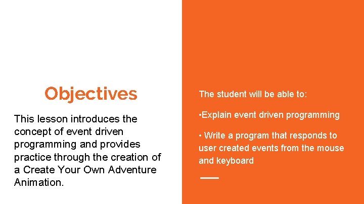 Programs Objectives Animation Create Your Own Adventure Animation SPOT THE DIFFERENCE