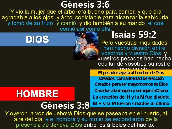 Génesis 3: 6 Y vio la mujer que el árbol era bueno para comer,