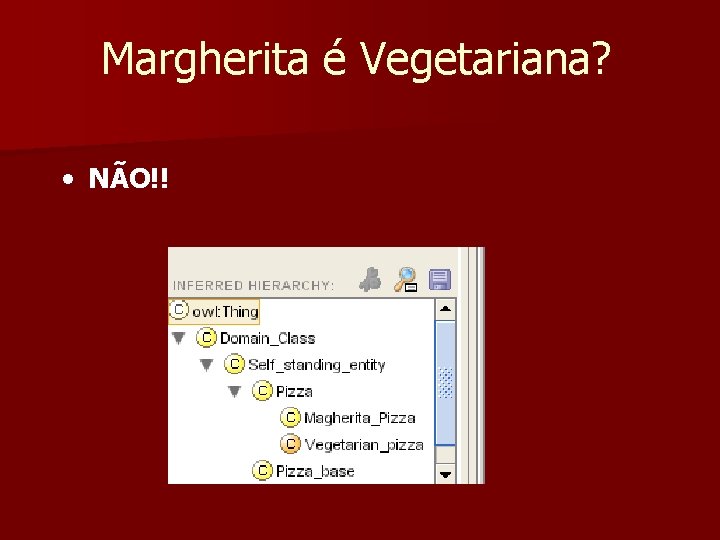Margherita é Vegetariana? • NÃO!! 