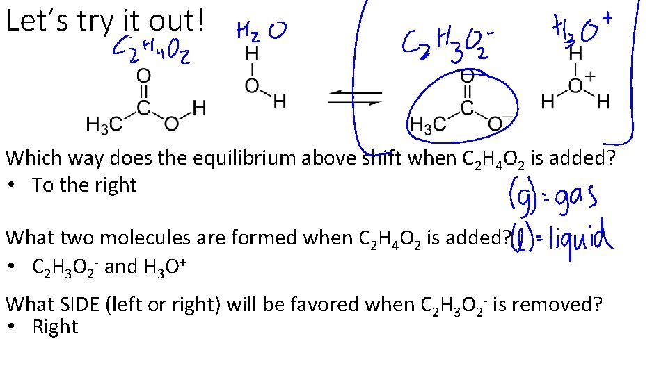 Let’s try it out! Which way does the equilibrium above shift when C 2