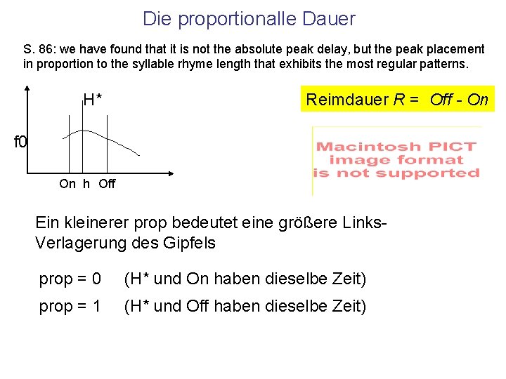 Die proportionalle Dauer S. 86: we have found that it is not the absolute